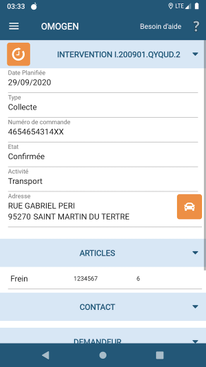 Intervention Omogen mobile app